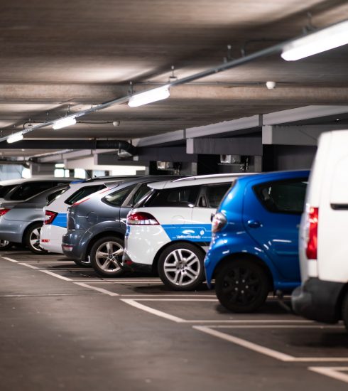 cars parked in parking lot