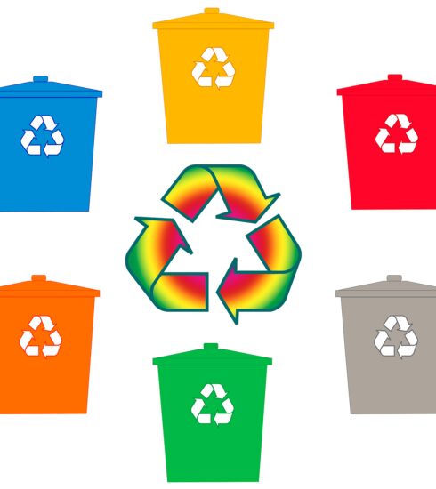 recycling, trash bins, containers