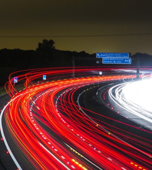 traffic, highway, lights