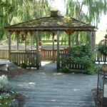 gazebo, deck, shade, patio, trees, relaxation, nature, outdoors, backyard, pergola, pavilion, leisure, yard, relax, covered, porch, landscaping, veranda, outdoor, countryside