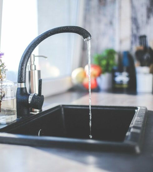 tap, nature, black, faucet, kitchen, sink, interior, design, modern, water